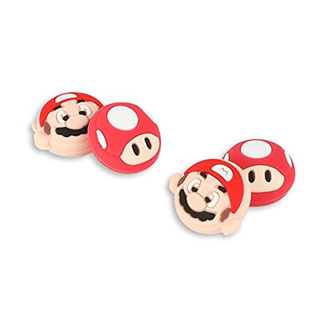 PERFECTSIGHT Cute Thumb Grip Caps for Playstation 4/5, PS5, PS4, Xbox Series X/S, Xbox One, Switch PRO Controller, 4PCS Kawaii Soft Rubber Analog Thumbsticks Grips Joystick Cover (KT+KLM) - Image 1