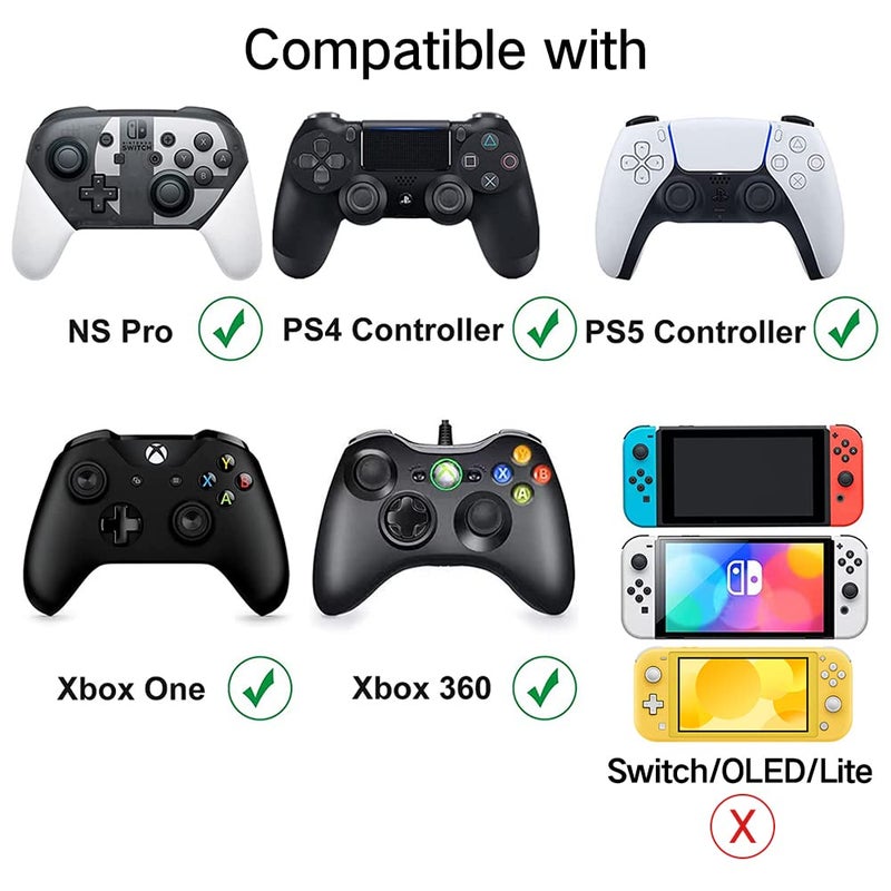 PERFECTSIGHT Cute Thumb Grip Caps for Playstation 4/5, PS5, PS4, Xbox Series X/S, Xbox One, Switch PRO Controller, 4PCS Kawaii Soft Rubber Analog Thumbsticks Grips Joystick Cover (KT+KLM) - Image 2