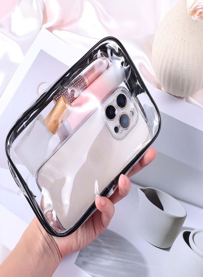 Molain 24 Pack Clear Makeup Bag, Waterproof Toiletry Bags, PVC Makeup Bags for Women, Organizer Case with Zipper for Travel Bathroom (Black) - Image 5
