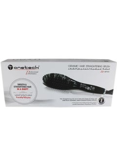 Onetech Onetech Ceramic Hair Straightening Brush Black  - Image 2