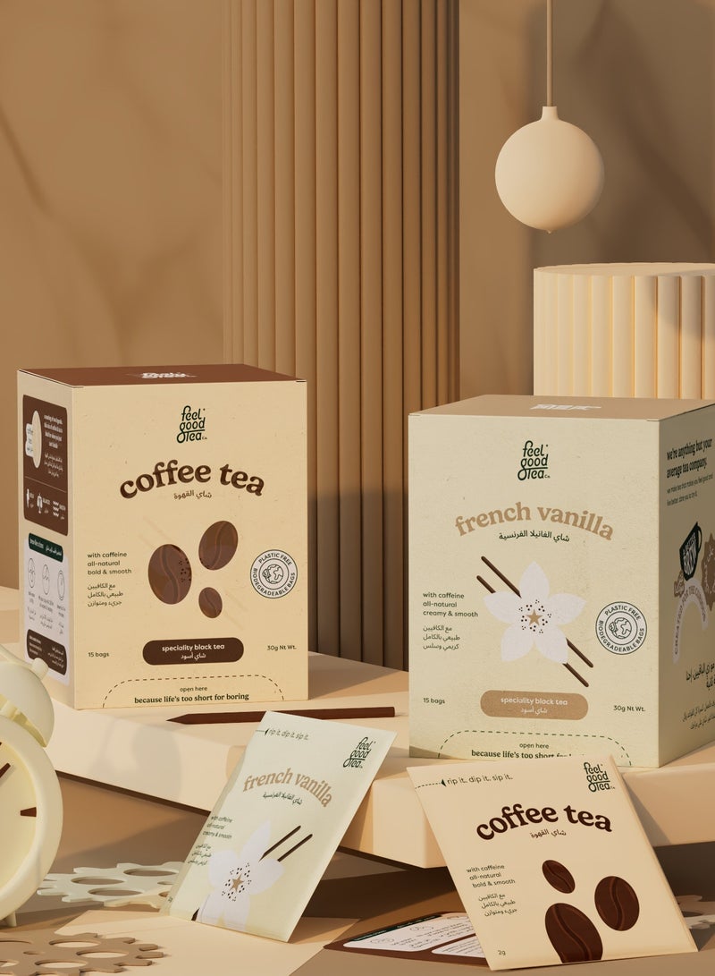 Feel good Tea Co. French Vanilla Black Tea With Creamy Blend | Strong, Germany | Natural Tasting With Fresh Flavor -15 Bags - Image 3