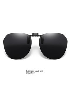 Y&D Sunglasses Clip Ultra-light Driving Special Anti-ultraviolet Sunglasses Polarized Clip Can Be Upturned Myopia Glasses-Polarized Black And Gray Sheet  - Image 1