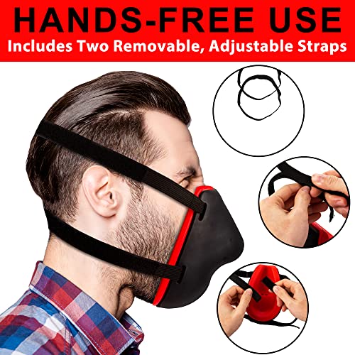 Tilcare Voice Dampener Soundproof Mask for Singers, Stress Relief - Scream Mask for Vocal Warm Ups, Sensory, Noise Elimination - Removable Adjustable Straps - Image 4