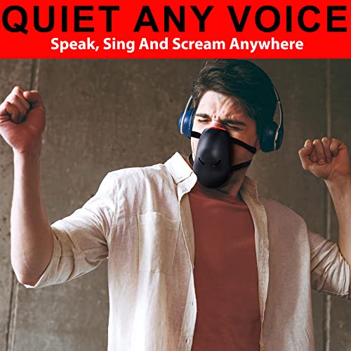 Tilcare Voice Dampener Soundproof Mask for Singers, Stress Relief - Scream Mask for Vocal Warm Ups, Sensory, Noise Elimination - Removable Adjustable Straps - Image 2