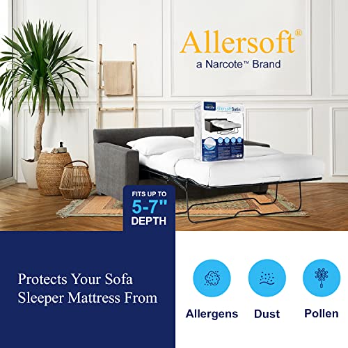 Allersoft| Queen Sleeper Sofa Mattress Cover with Secure Locking Zipper. Creates a Natural Seal On All Sides of Your Pull-Out Sofa Mattress from Liquids, Dust, Pet Dander, Pollen-60x72 (Fits 4-7 Deep) - Image 5