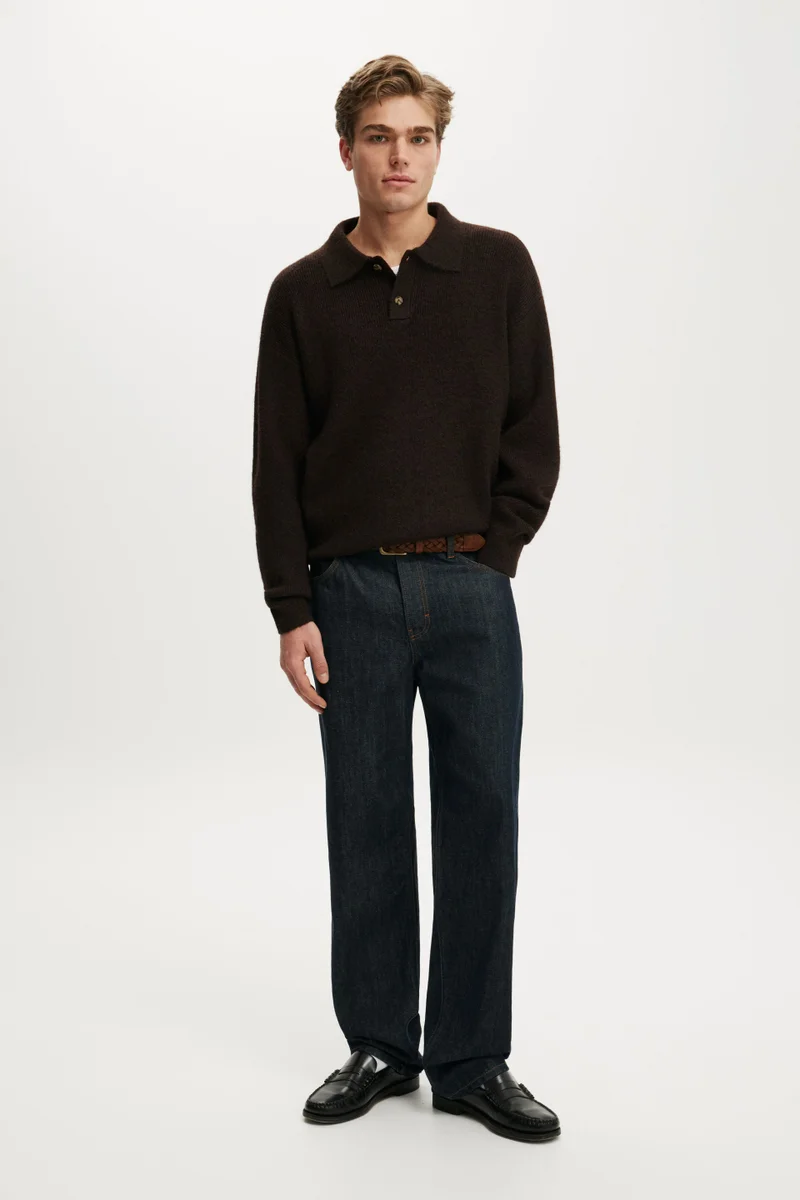 Cotton On Box Fit Rugby Polo Knit