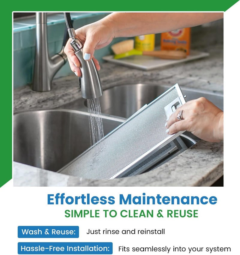 Filter Everything Range Hood Filter Replacement for Stove Exhaust Fan, Aluminum Vent Filter to Trap Grease & Smoke, Range Hood Grease Filters Filters, Universal Compatibility 97007696 & GE WB2X2052 - Image 5
