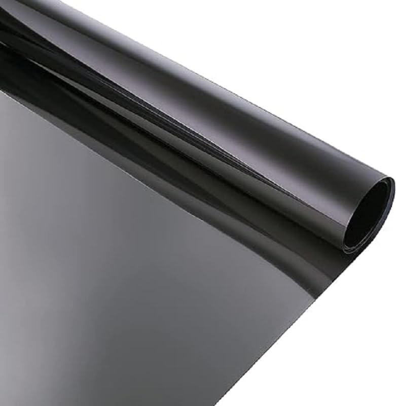 SIA VENDORS One Way Mirror Window Film Daytime Privacy, Sun Blocking Heat Control Anti UV Reflective Film Static Cling Window Tint for Home Office (20 X 40 Inch_2Pcs, Light Black) - Image 2