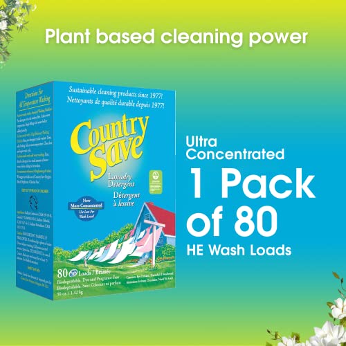 Country Save Laundry Detergent Powder Natural - HE Natural Powdered Laundry Detergent Clear & Free of Chemicals - Sensitive Washing Eco HE Laundry Detergent Safe for Babies (5 Pound (Pack of 1)) - Image 2