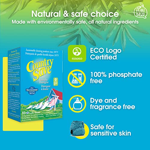 Country Save Laundry Detergent Powder Natural - HE Natural Powdered Laundry Detergent Clear & Free of Chemicals - Sensitive Washing Eco HE Laundry Detergent Safe for Babies (5 Pound (Pack of 1)) - Image 4