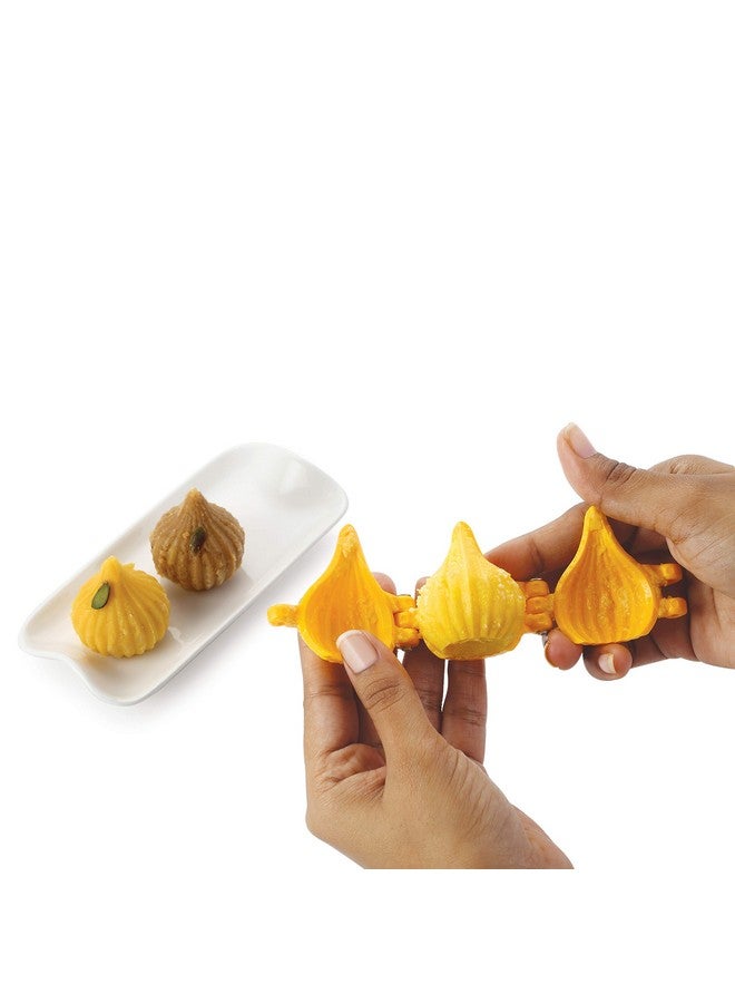 DS Plastic 6 Pcs Modak Sweet Mithai Chocolate Mould Sancha Sacha with Strip Mould Combo, Set of 7 - Image 5