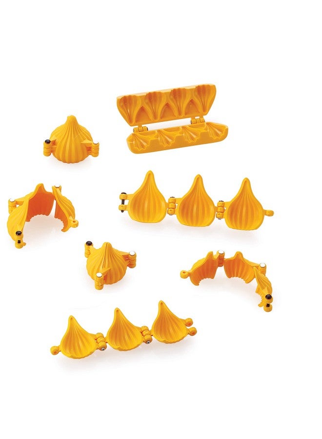 DS Plastic 6 Pcs Modak Sweet Mithai Chocolate Mould Sancha Sacha with Strip Mould Combo, Set of 7 - Image 1