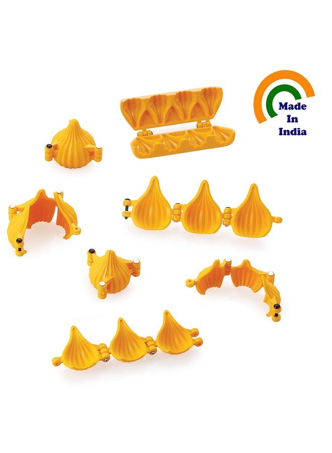 DS Plastic 6 Pcs Modak Sweet Mithai Chocolate Mould Sancha Sacha with Strip Mould Combo, Set of 7 - Image 2