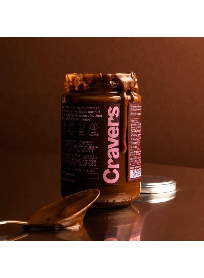 Cravers Cacao Hazelnut Spread, 270g – Made with 80% Dry-Roasted Hazelnuts, 3 Natural Ingredients, No Added Sugar, Vegan, Gluten-Free, Palm Oil-Free & Non-GMO - Image 3