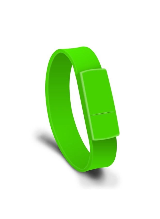 BURAQ MicroDrive 128GB USB 2.0 Fashion Bracelet Wristband U Disk (Green)  - Image 1