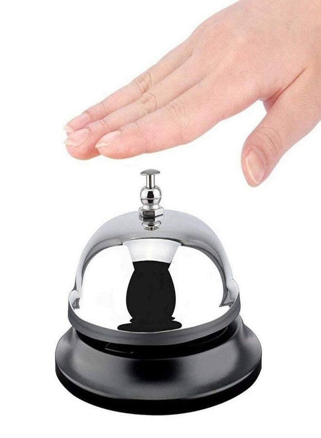 MHE Metal Call Bell for Table Hotels| Schools| Restaurants| Reception Areas| Hospitals| Warehouses (Silver, Pack of 1) - Image 2