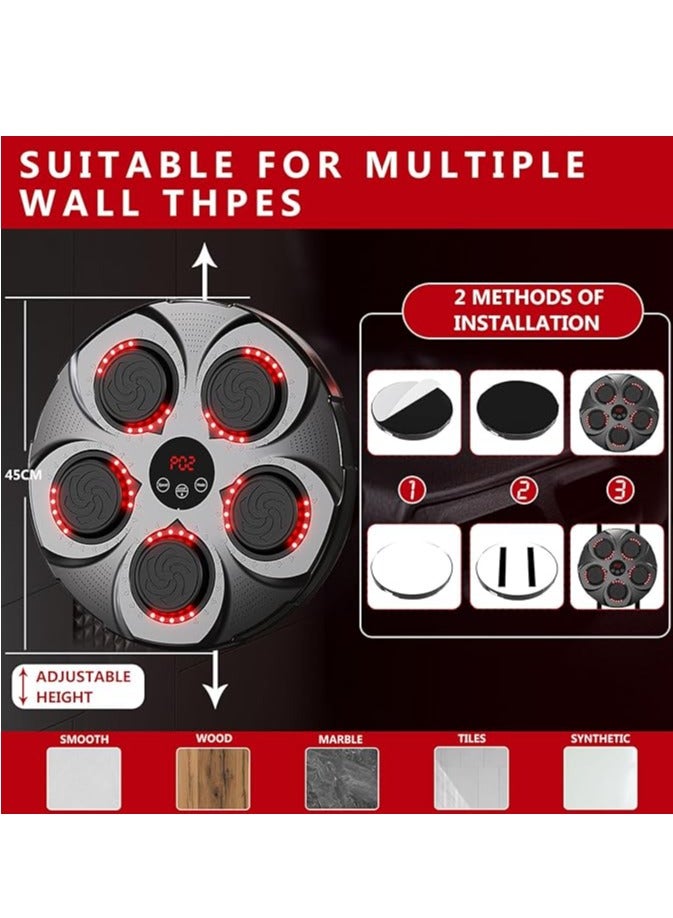 Zoom Plus Smart Electronic Music Boxing Machine, Wall Mounted Boxing Machine Game, Intelligent Boxing Target, Wall Punching Bag - Boxing Training Punching Equipment Portable Home Workout Equipment - Image 3