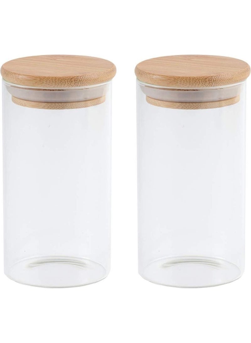 Borosilicate Wooden Lid Glass Jar 2 Pieces 8X10CM - pzsku/Z5A9CAAFB0C4C7AE23F6DZ/45/_/1736447066/2490faec-a137-4422-b5bd-5e7be35ac6e1