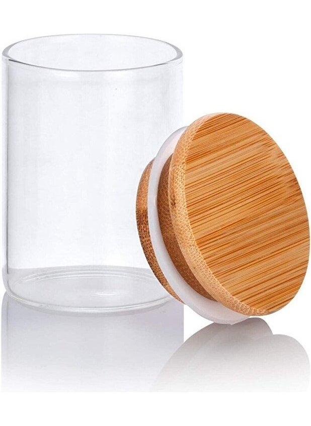 Borosilicate Wooden Lid Glass Jar 2 Pieces 8X10CM - pzsku/Z5A9CAAFB0C4C7AE23F6DZ/45/_/1736447071/6ba92079-06bb-4c17-abb4-54a3503c17dd