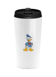 LIT Happy Duck Printed Tumbler With Lid White/Blue/Yellow  - Image 1