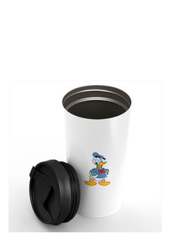 LIT Happy Duck Printed Tumbler With Lid White/Blue/Yellow  - Image 3