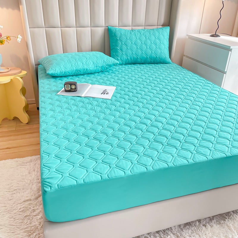 Fittedsheets Waterproof Quilted Bed Hat Bedspread El Protective Cover Sanding Dust Cover Urine Proof - Image 1