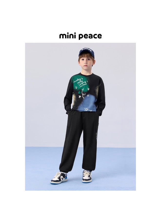 Minipeace Boys' Knitted Trousers Faghf1294, Black, 130cm - Image 3