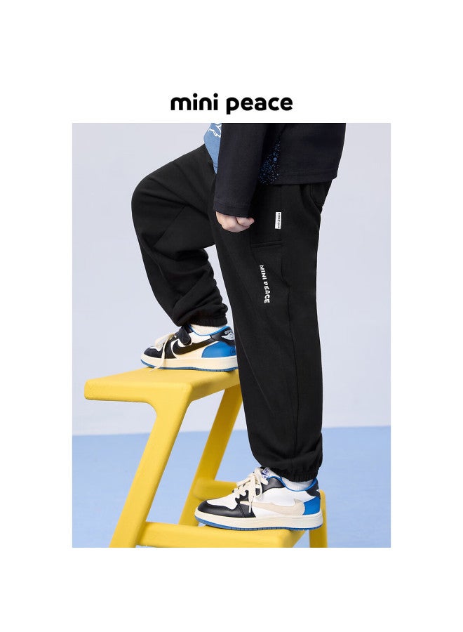 Minipeace Boys' Knitted Trousers Faghf1294, Black, 130cm - Image 4