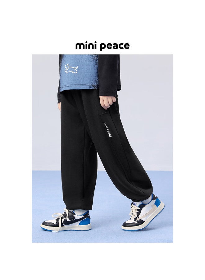Minipeace Boys' Knitted Trousers Faghf1294, Black, 130cm - Image 2