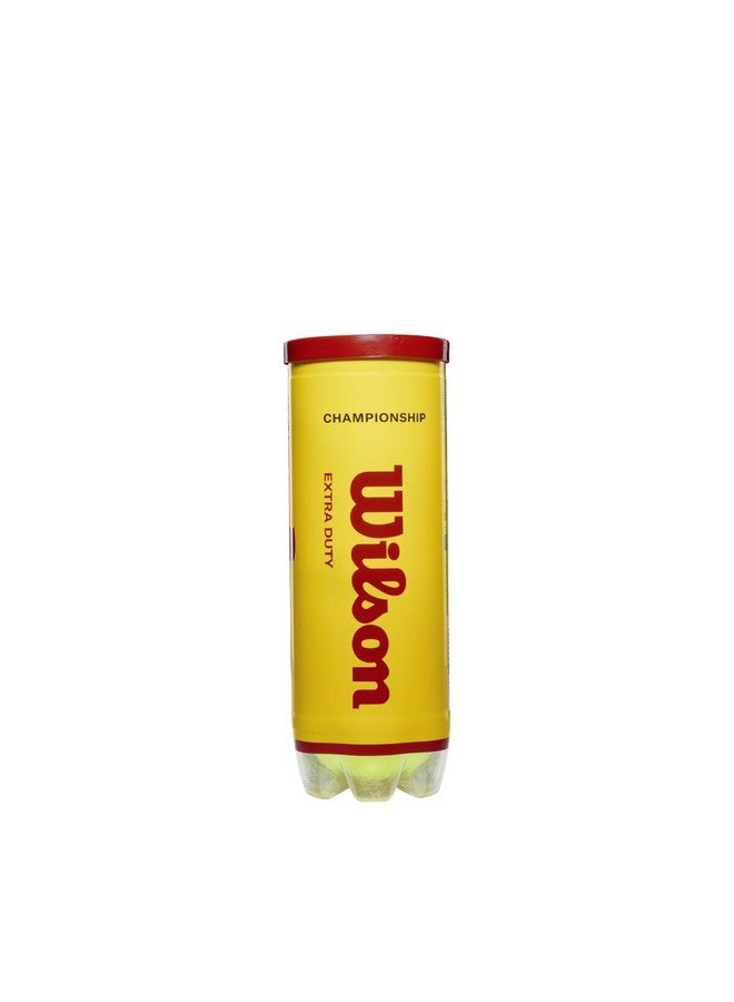 Wilson Championship Extra Duty All Surface Yellow Tennis Balls - 3 Ball Can - Image 1