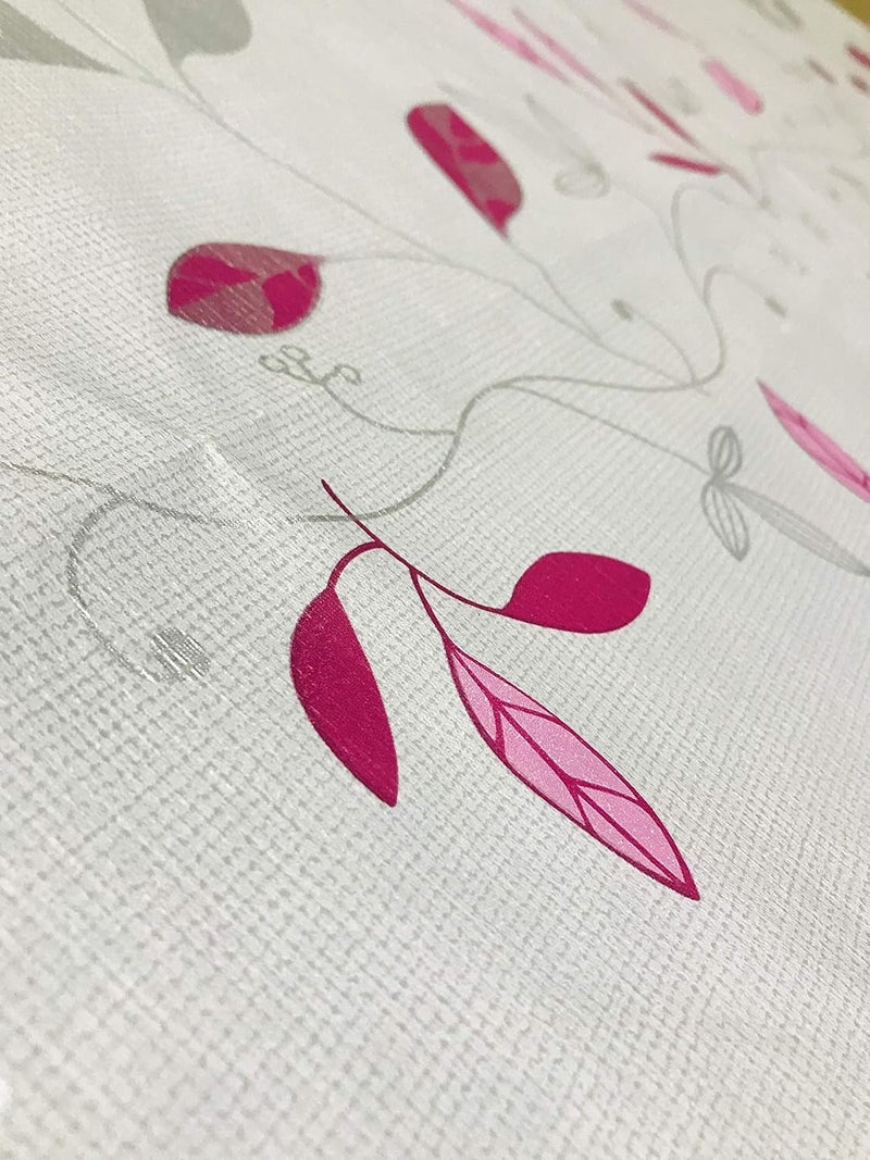 Homerz Premium Center Table Cover, Waterproof and Dustproof (Pink Leaf on Grey, 40x60 inch- Center Table) - Image 4