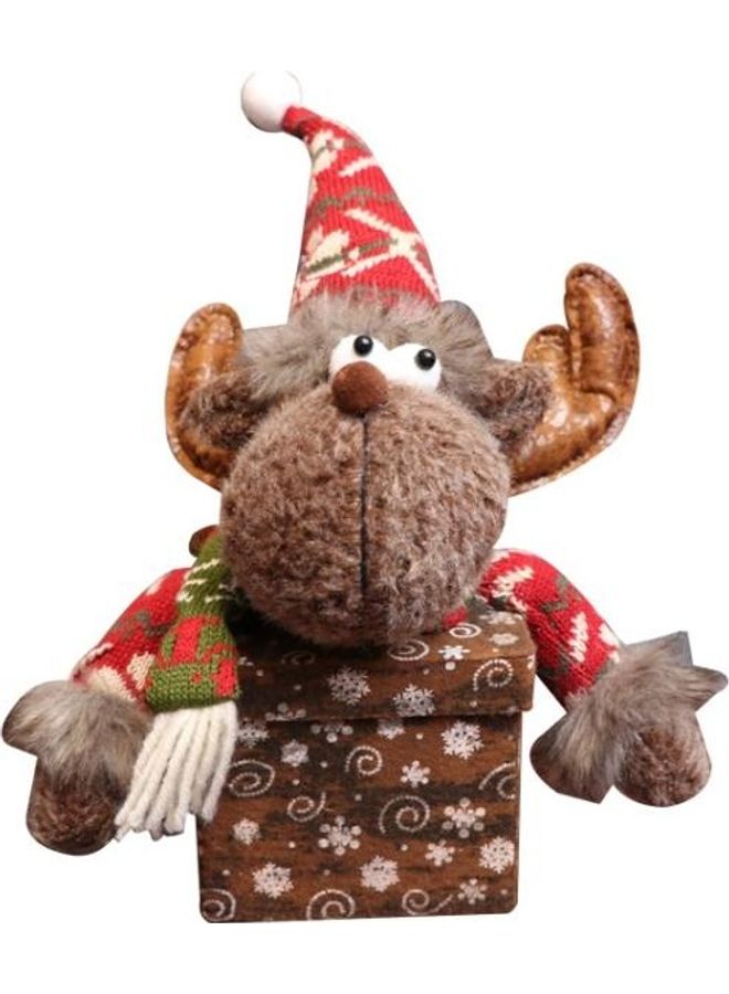 Doll Decoration Square Snowflake Gift Box Brown - Image 2