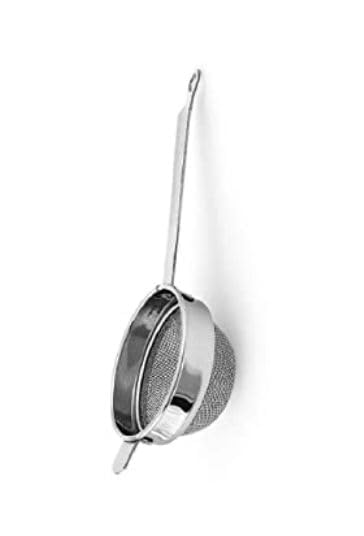 Entisia Double Mash Filter Net Tea Strainer - 1 Pcs Stainless Steel Strainer Tea Double Mash Filter with Handle Tea Infuser Chalni, Last Strainer Use for Coffee, Juice, Soup, Milk, Oil (9.5) - Image 4