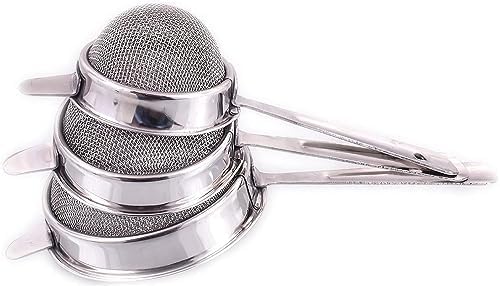 Entisia Double Mash Filter Net Tea Strainer - 1 Pcs Stainless Steel Strainer Tea Double Mash Filter with Handle Tea Infuser Chalni, Last Strainer Use for Coffee, Juice, Soup, Milk, Oil (9.5) - Image 5