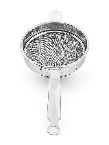 Entisia Double Mash Filter Net Tea Strainer - 1 Pcs Stainless Steel Strainer Tea Double Mash Filter with Handle Tea Infuser Chalni, Last Strainer Use for Coffee, Juice, Soup, Milk, Oil (9.5) - Image 1