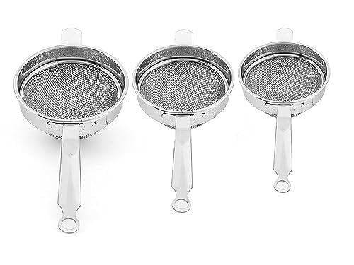 Entisia Double Mash Filter Net Tea Strainer - 1 Pcs Stainless Steel Strainer Tea Double Mash Filter with Handle Tea Infuser Chalni, Last Strainer Use for Coffee, Juice, Soup, Milk, Oil (9.5) - Image 3