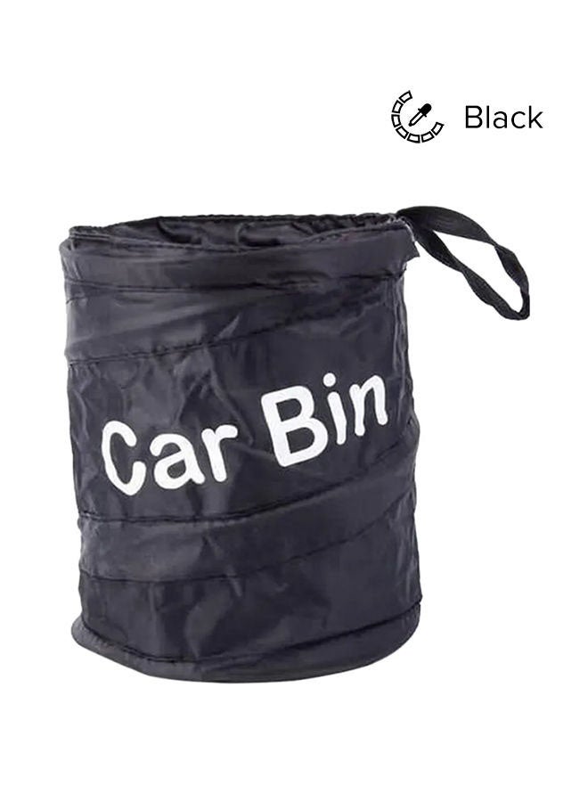 CABINA HOME Car Trash Bin Garbage Container Storage Bag - Black Fabric - Image 1