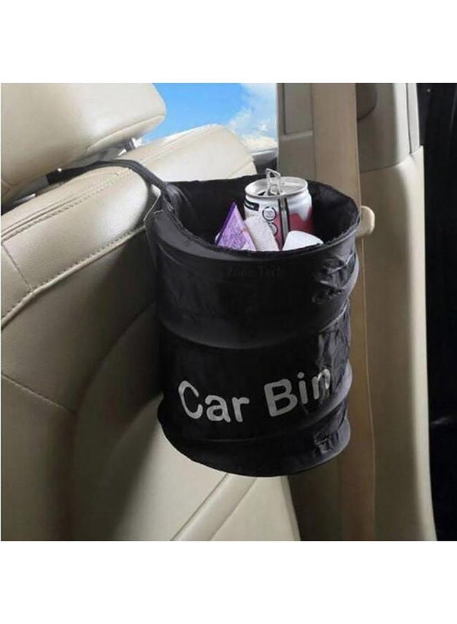 CABINA HOME Car Trash Bin Garbage Container Storage Bag - Black Fabric - Image 3