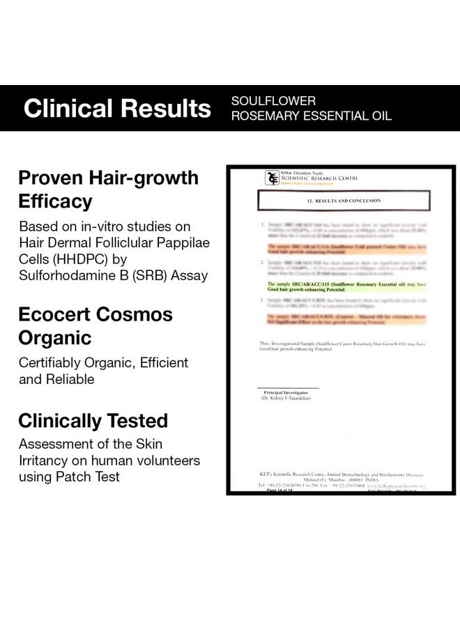 Soulflower Rosemary Essential Oil For Hair Growth, Nourishment, Thick & Strong Hair, Moisturising Skin | Clinically Tested & Ecocert Certified Organic 100% Pure, Natural| Pack Of 2 15Ml Each  - Image 5