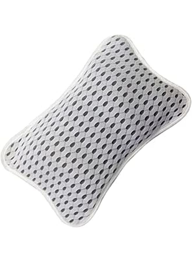 Non Slip Mesh Bathtub Pillow Headrest For Neck Back Support Soft Polyester Cushion Spa Relaxation - Image 1