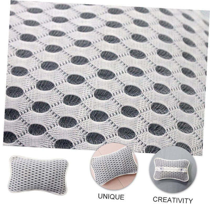 Non Slip Mesh Bathtub Pillow Headrest For Neck Back Support Soft Polyester Cushion Spa Relaxation - Image 3