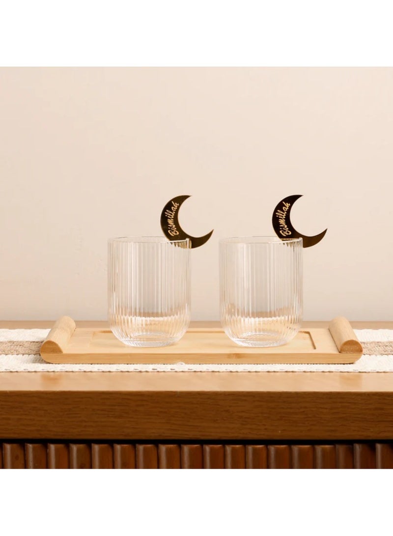 Bismillah Cup Charms For Ramadan A Touch of Blessing and Elegance for Every Sip (Set of 6).