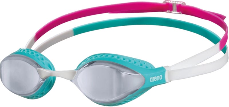 Arena Unisex Airspeed Mirror Racing Goggles,SILVER-TURQUOISE-MULTI