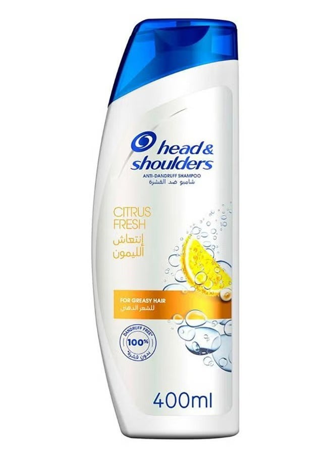 Head & Shoulders Anti-Dandruff Shampoo Citrus Fresh For Greasy Hair 400ML  - Image 1