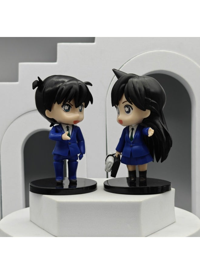 ماركة غير محددة - زخارف محيطية مصنوعة يدويًا من Strange Thief Kidd Detective Conan من Kudo Shinichi، إصدار Q Conan 6 زخارف مصنوعة يدويًا - اللون: مجموعة من 6 شخصيات Conan واقفة - المواصفات: حقيبة - Image 1