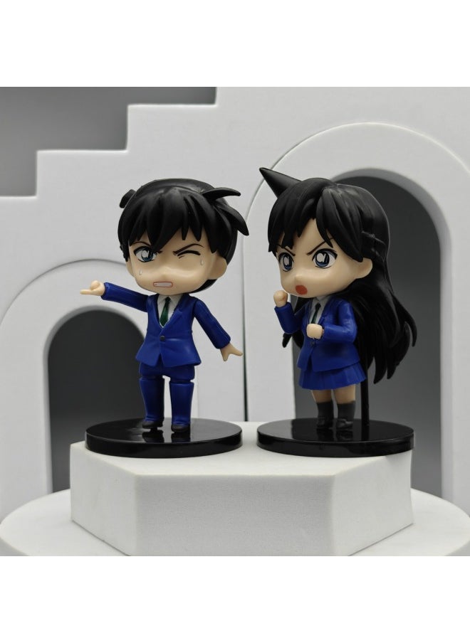 ماركة غير محددة - زخارف محيطية مصنوعة يدويًا من Strange Thief Kidd Detective Conan من Kudo Shinichi، إصدار Q Conan 6 زخارف مصنوعة يدويًا - اللون: مجموعة من 6 شخصيات Conan واقفة - المواصفات: حقيبة - Image 1