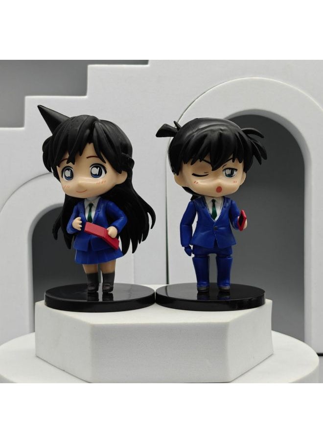 ماركة غير محددة - زخارف محيطية مصنوعة يدويًا من Strange Thief Kidd Detective Conan من Kudo Shinichi، إصدار Q Conan 6 زخارف مصنوعة يدويًا - اللون: مجموعة من 6 شخصيات Conan واقفة - المواصفات: حقيبة - Image 1