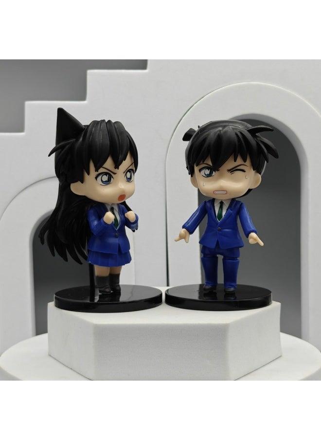 ماركة غير محددة - زخارف محيطية مصنوعة يدويًا من Strange Thief Kidd Detective Conan من Kudo Shinichi، إصدار Q Conan 6 زخارف مصنوعة يدويًا - اللون: مجموعة من 6 شخصيات Conan واقفة - المواصفات: حقيبة - Image 1