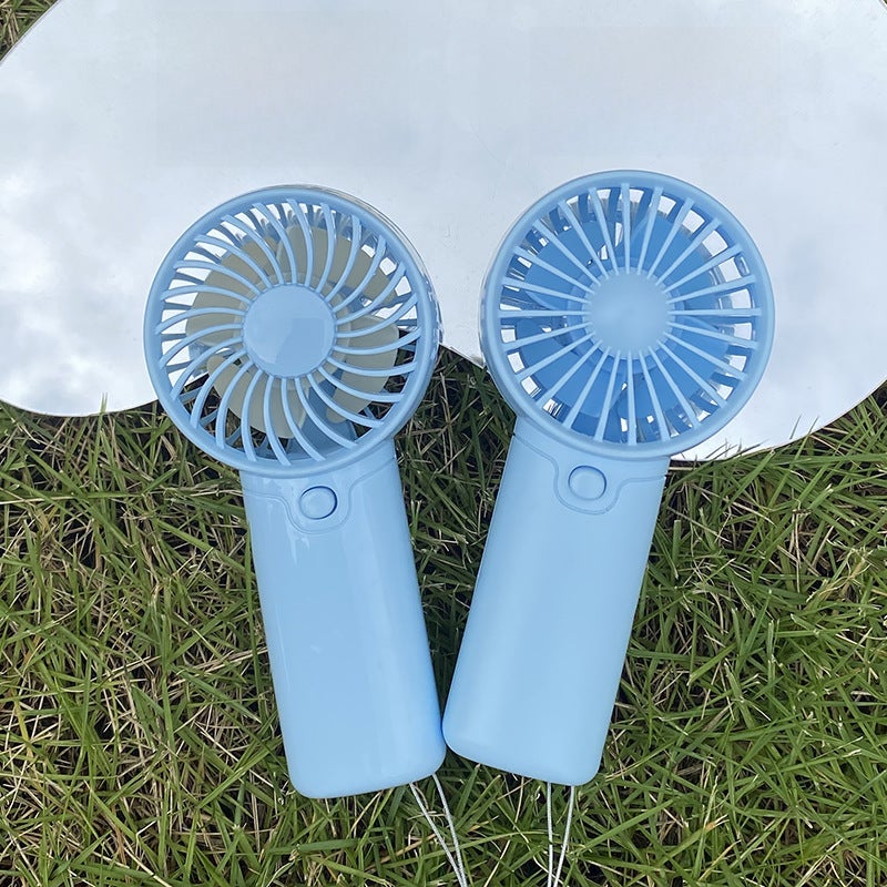 Portable Mini Pocket Fan Handheld Battery Blue (7th battery) - Image 1
