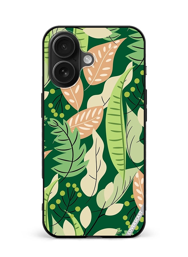 COVERSCART Protective Case Cover For Apple iPhone 16 Tropical Leaf Pattern Design Multicolour